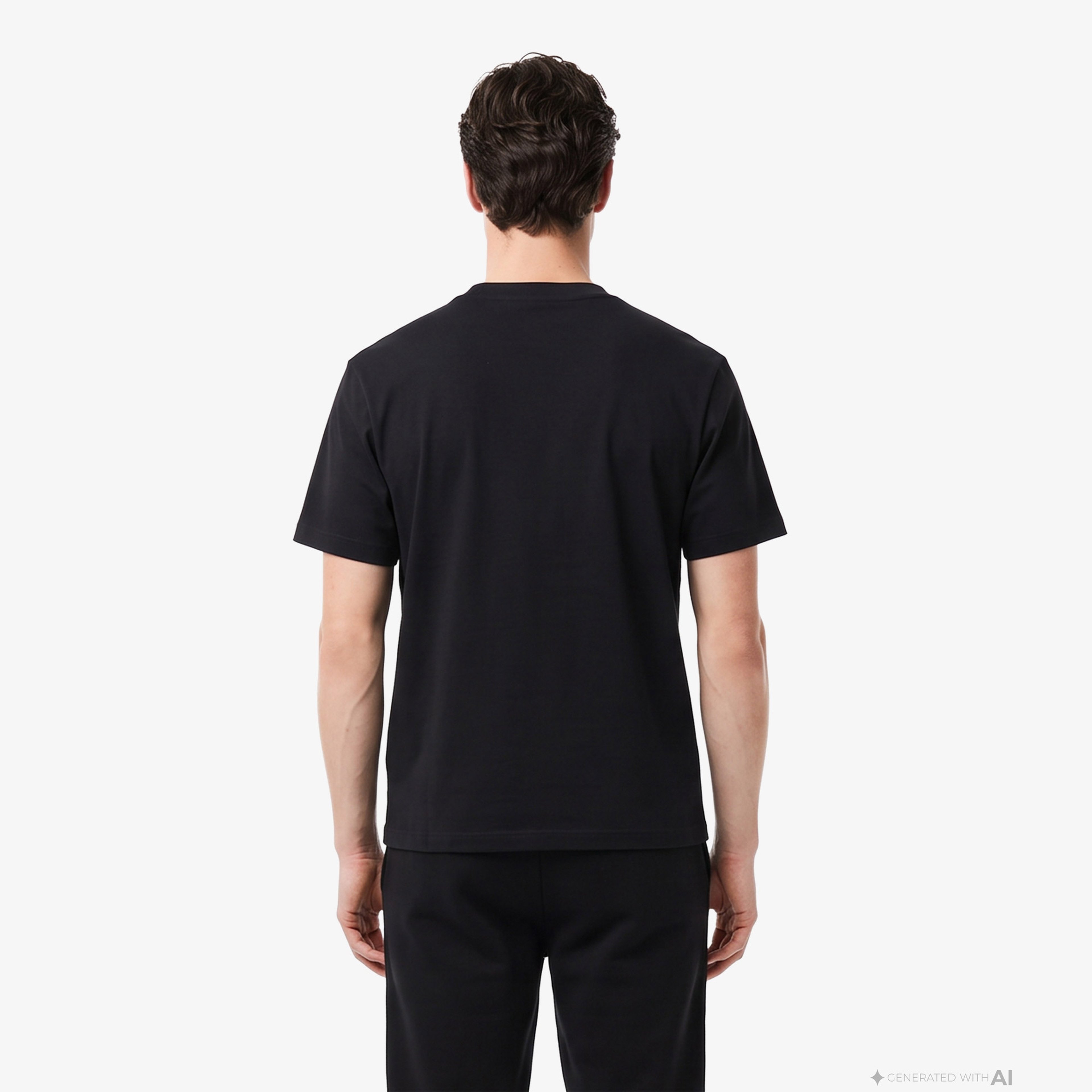 Erkek Relaxed Fit Bisiklet Yaka Siyah T-Shirt Erkek Relaxed Fit Bisiklet Yaka Siyah T-Shirt