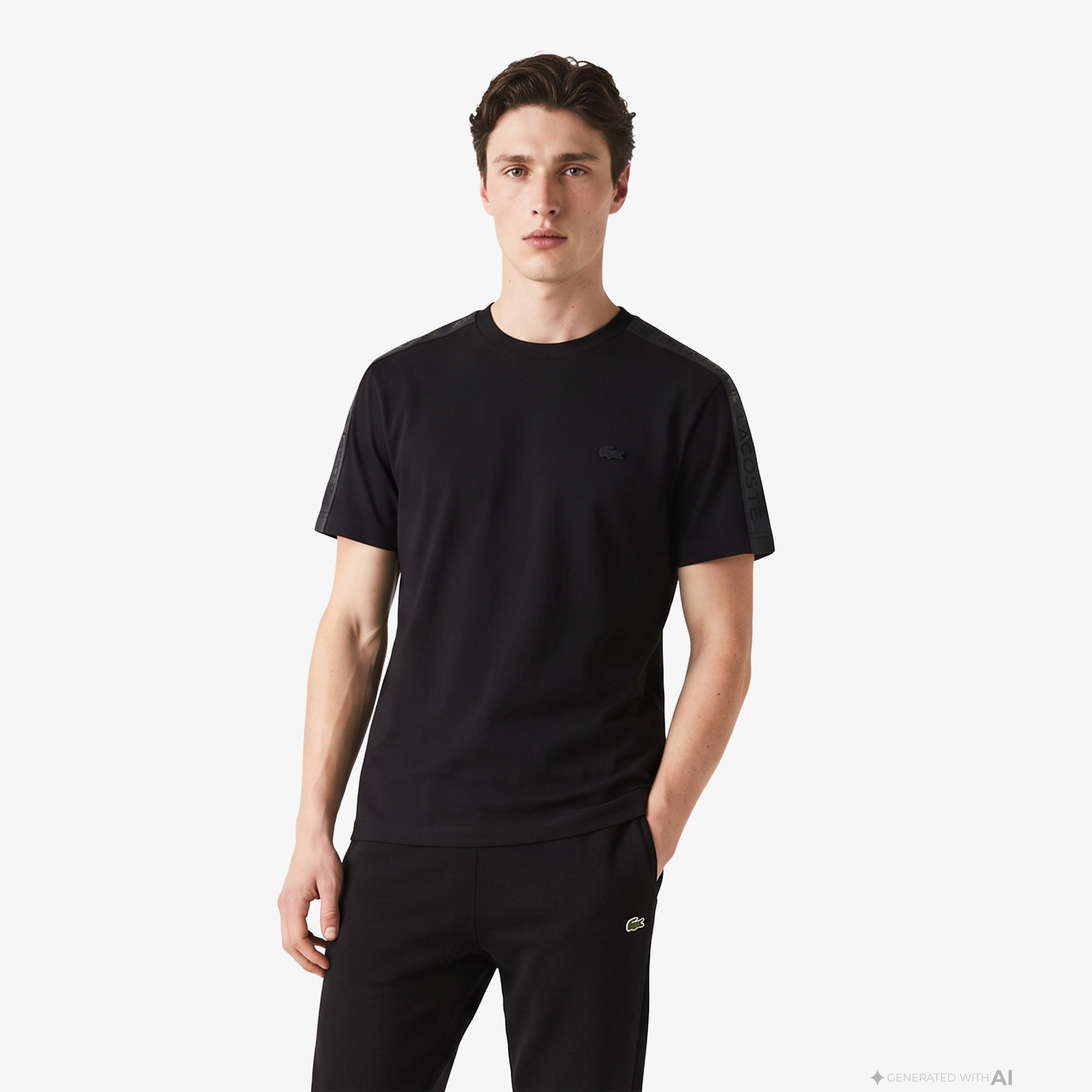Erkek Relaxed Fit Bisiklet Yaka Siyah T-Shirt Erkek Relaxed Fit Bisiklet Yaka Siyah T-Shirt