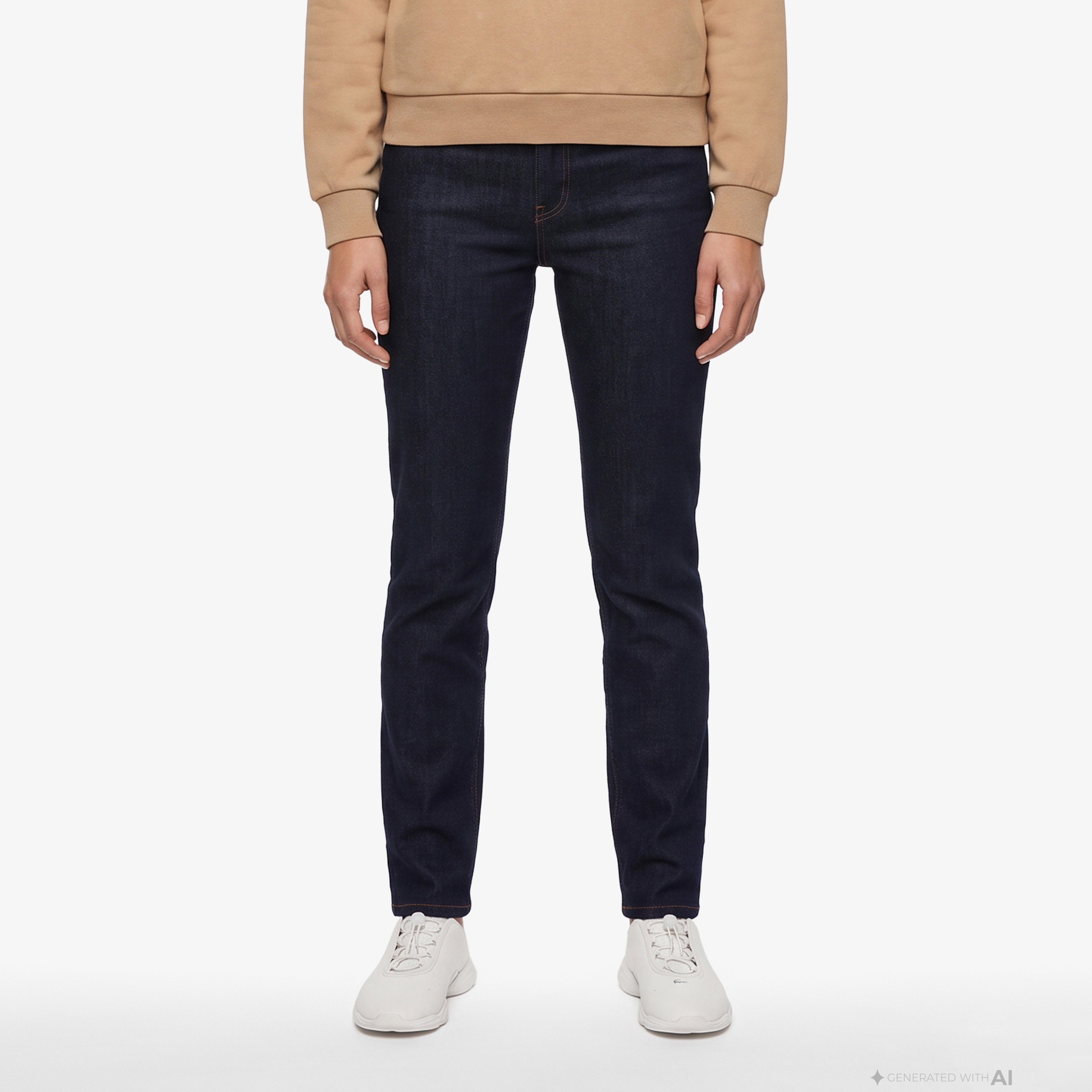 Kadın Slim Fit Lacivert Jean Pantolon Kadın Slim Fit Lacivert Jean Pantolon