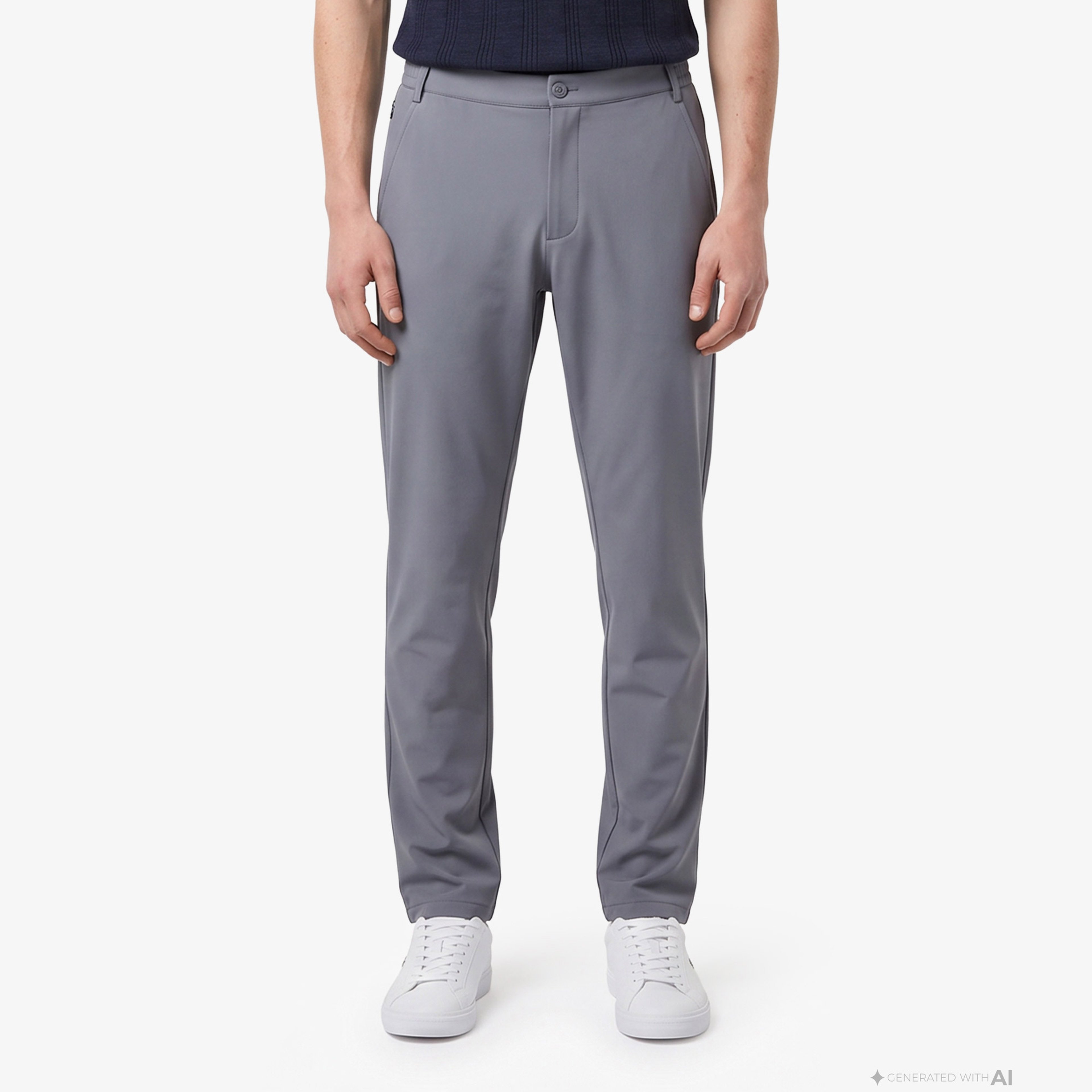 Erkek Slim Fit Gri Pantolon