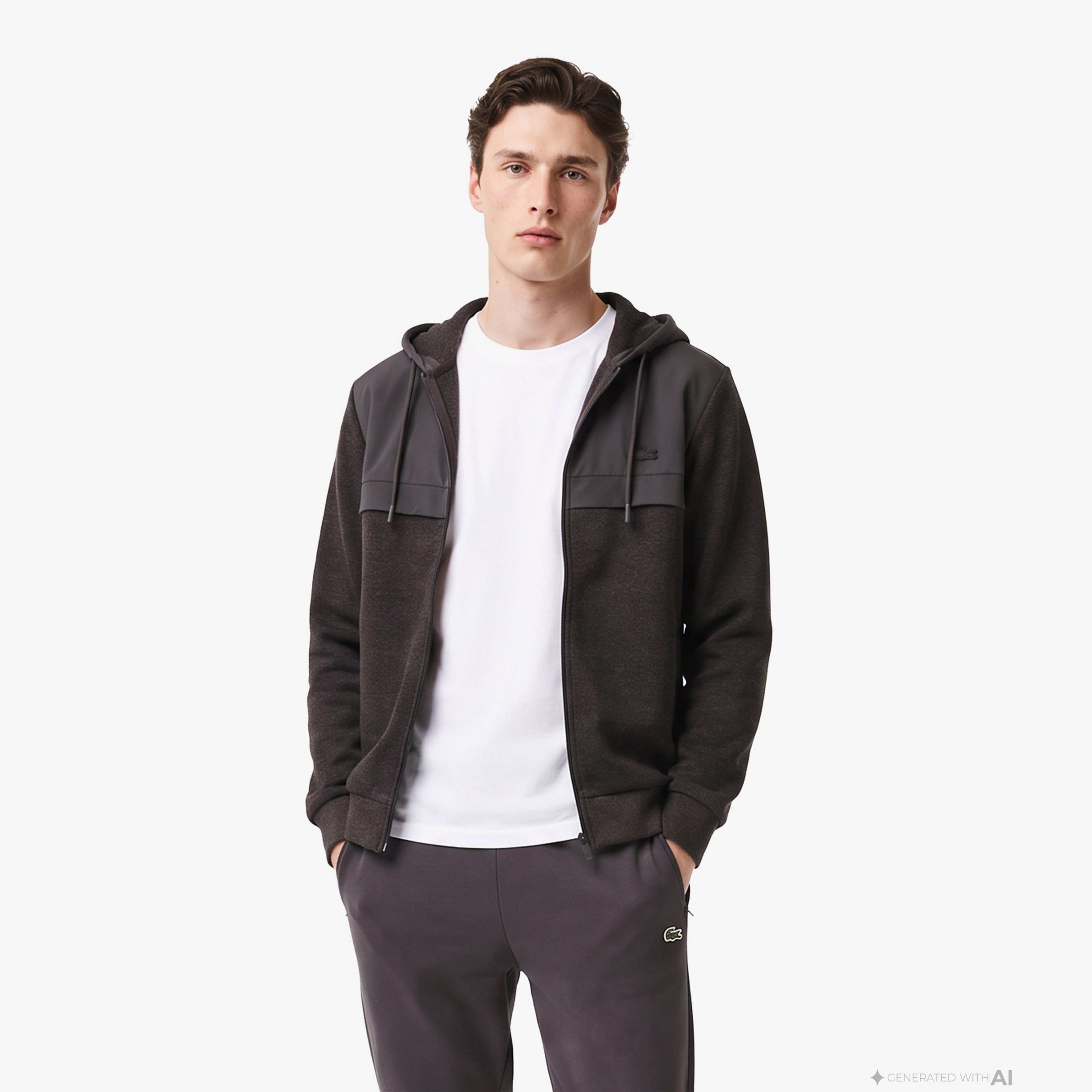 Erkek Regular Fit Kapüşonlu Kahverengi Sweatshirt Erkek Regular Fit Kapüşonlu Kahverengi Sweatshirt