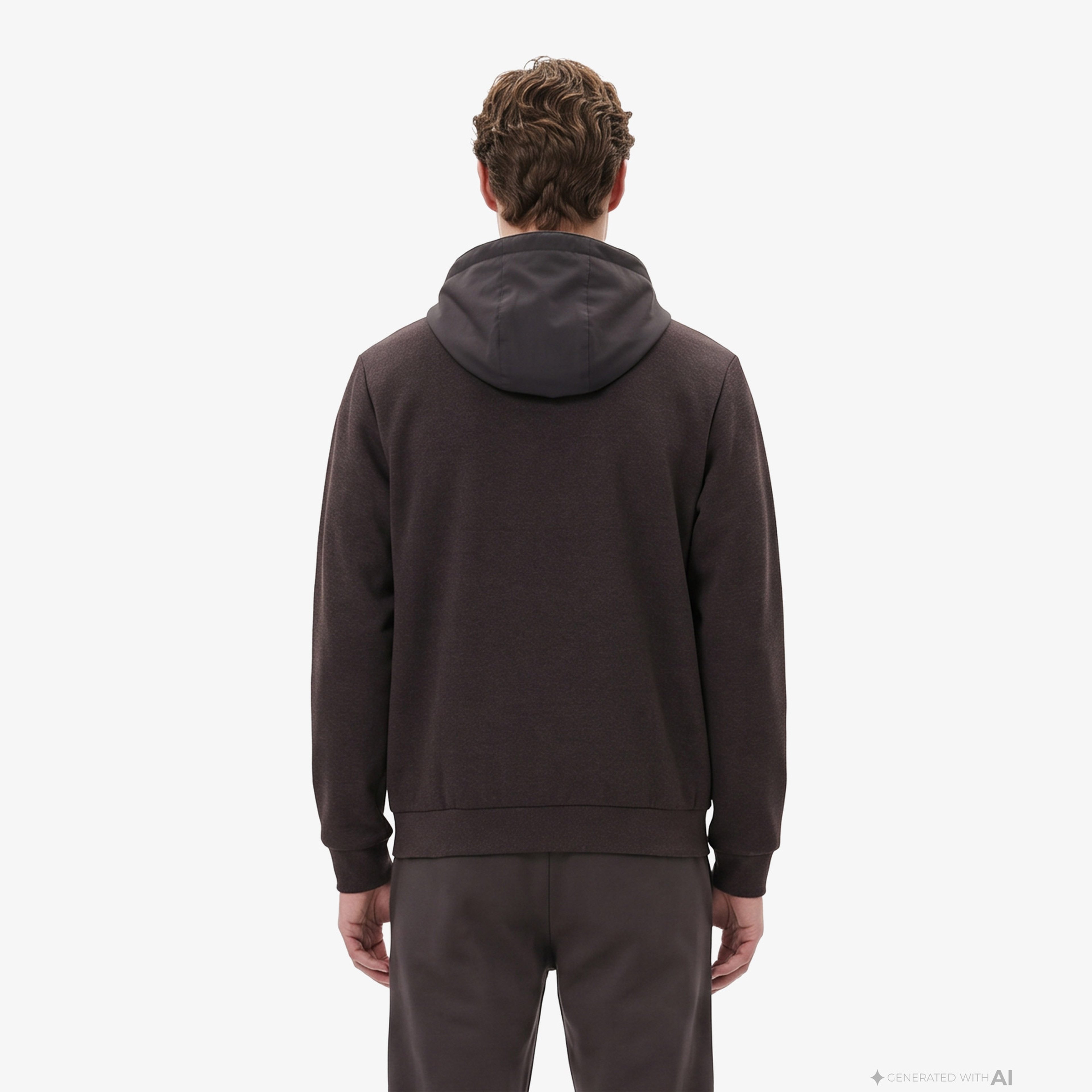 Erkek Regular Fit Kapüşonlu Kahverengi Sweatshirt Erkek Regular Fit Kapüşonlu Kahverengi Sweatshirt