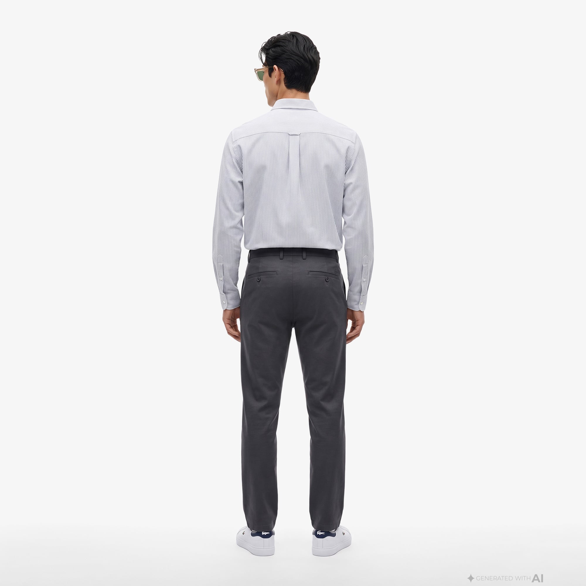 Erkek Slim Fit Gri Chino Pantolon