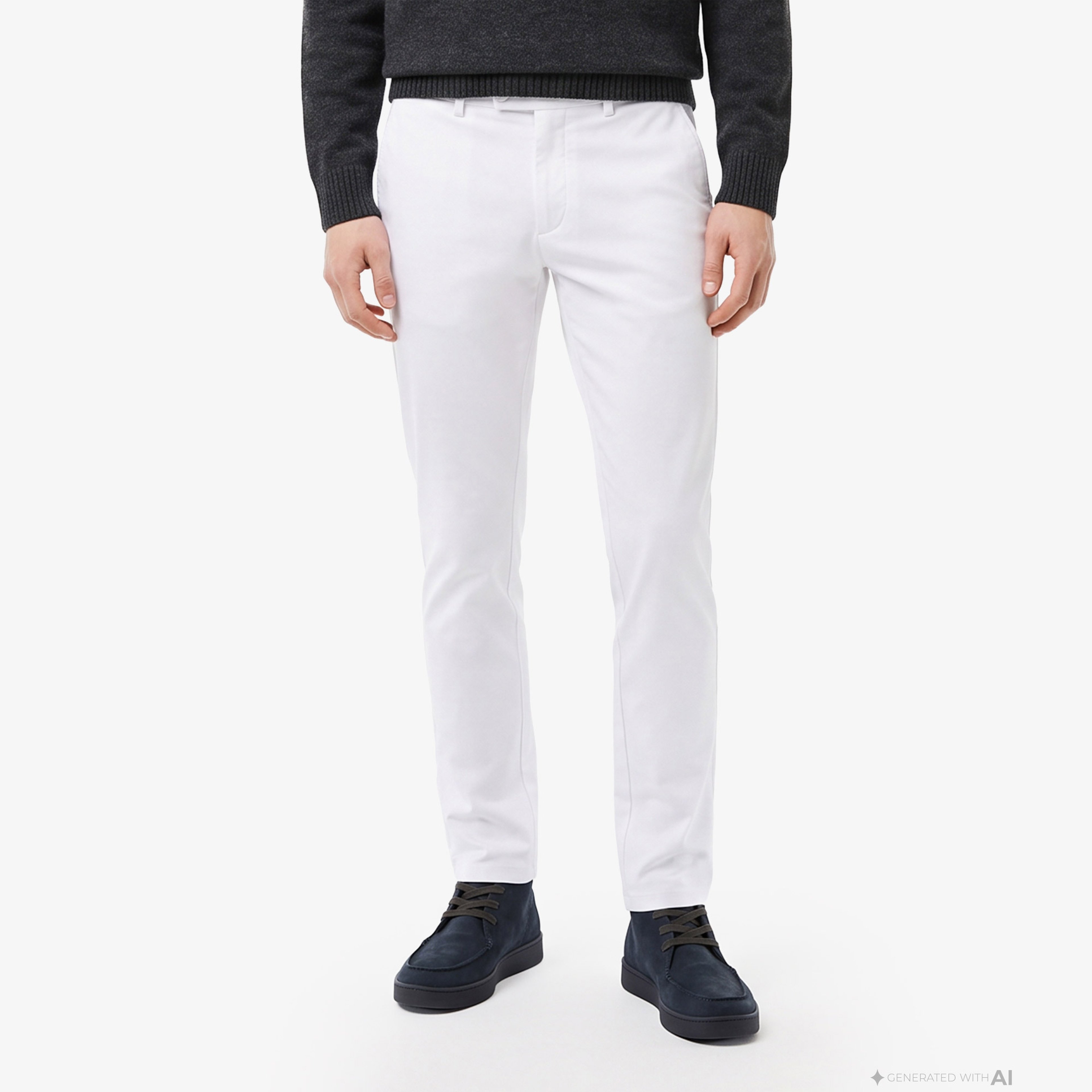 Erkek Slim Fit Beyaz Chino Pantolon Erkek Slim Fit Beyaz Chino Pantolon