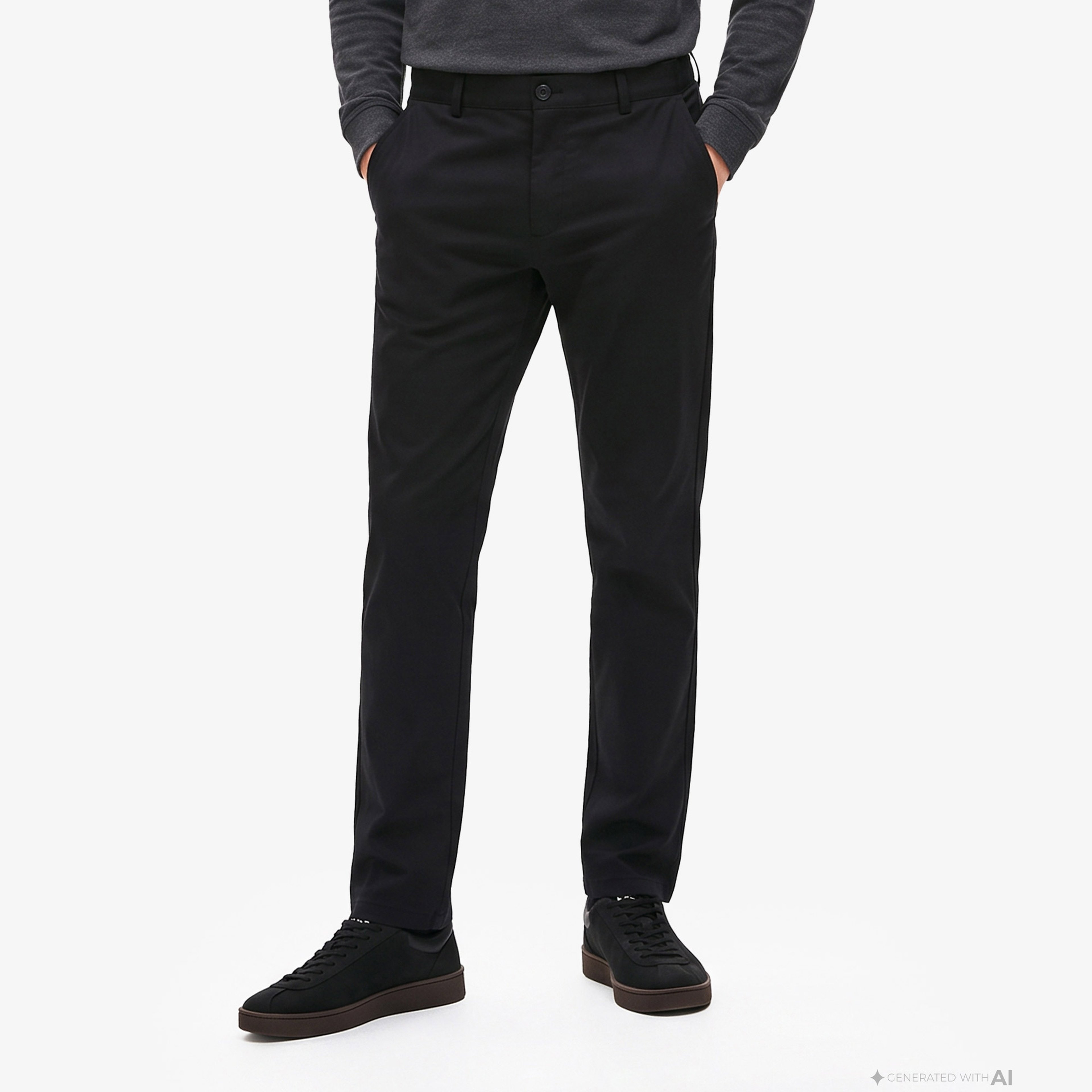 Erkek Slim Fit Siyah Chino Pantolon Erkek Slim Fit Siyah Chino Pantolon