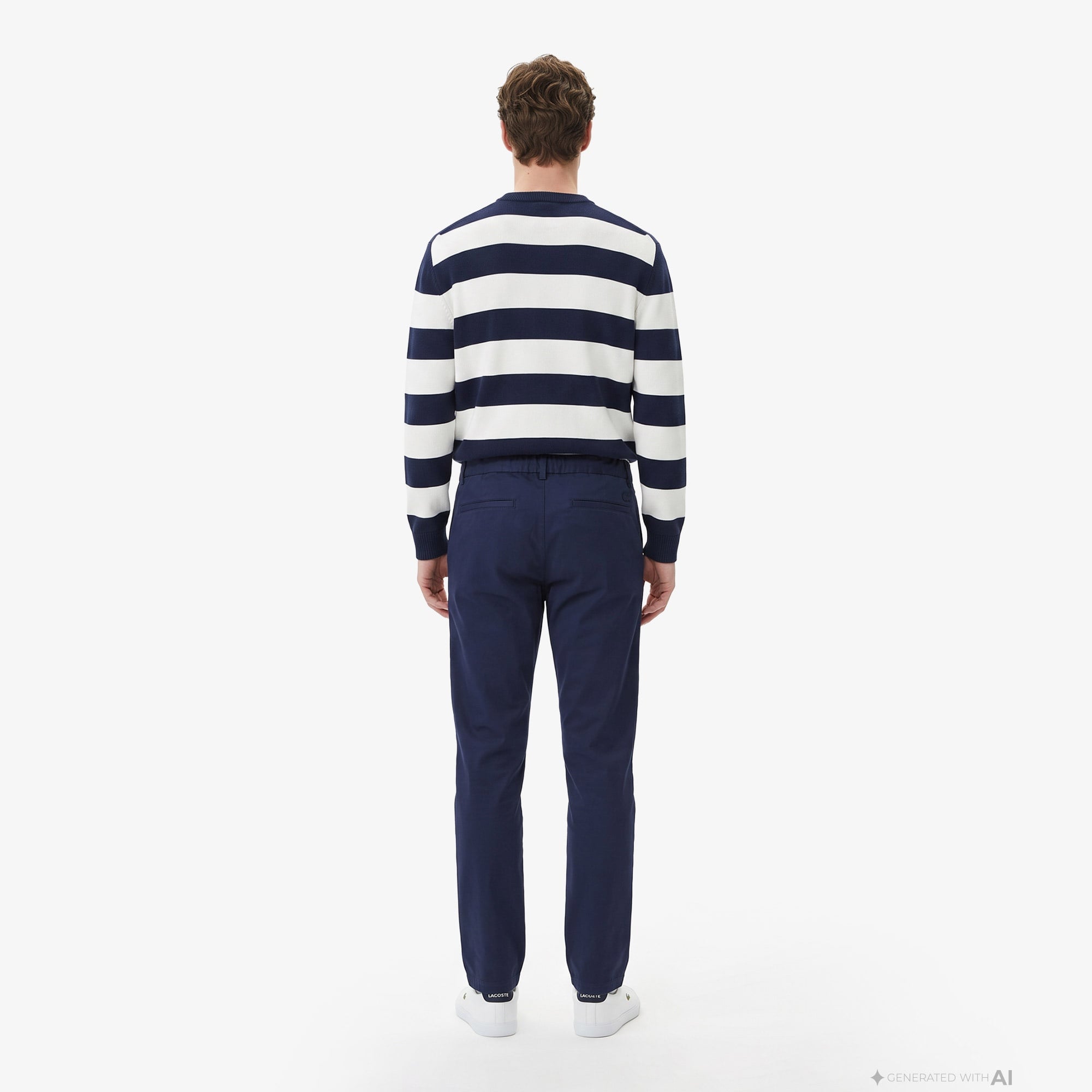 Erkek Slim Fit Lacivert Chino Pantolon