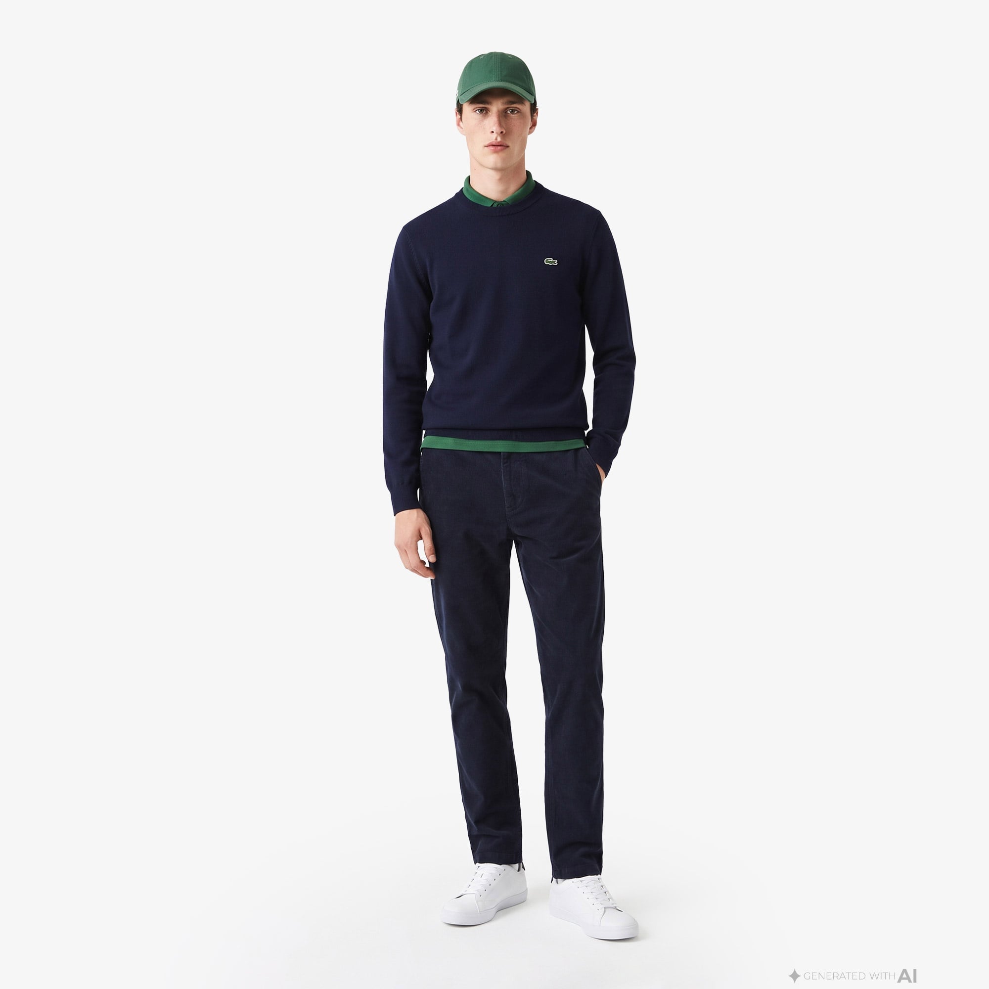 Erkek Regular Fit Lacivert Chino Pantolon