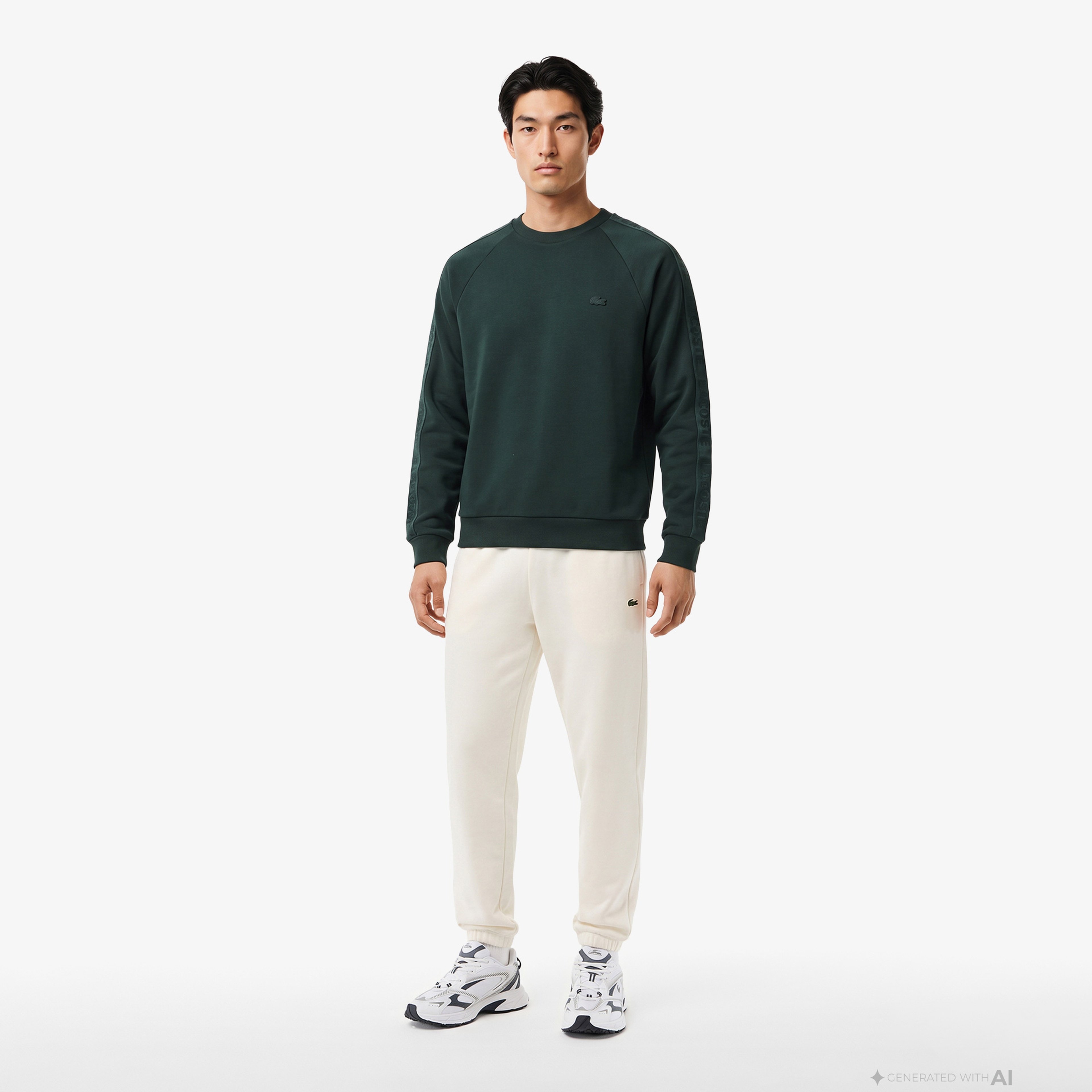 Erkek Classic Fit Bisiklet Yaka Koyu Yeşil Sweatshirt Erkek Classic Fit Bisiklet Yaka Koyu Yeşil Sweatshirt