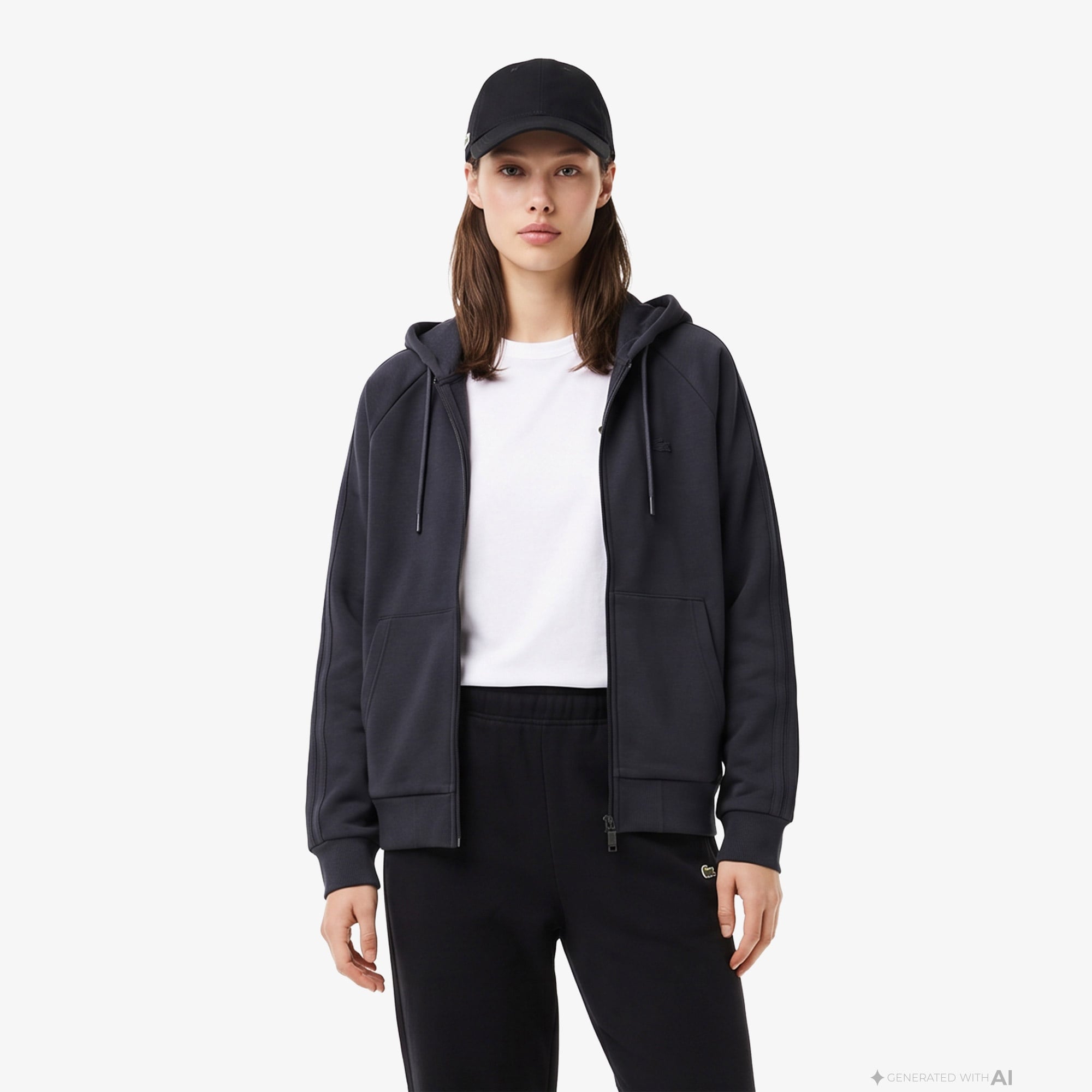 Kadın Relaxed Fit Kapüşonlu Koyu Gri Sweatshirt