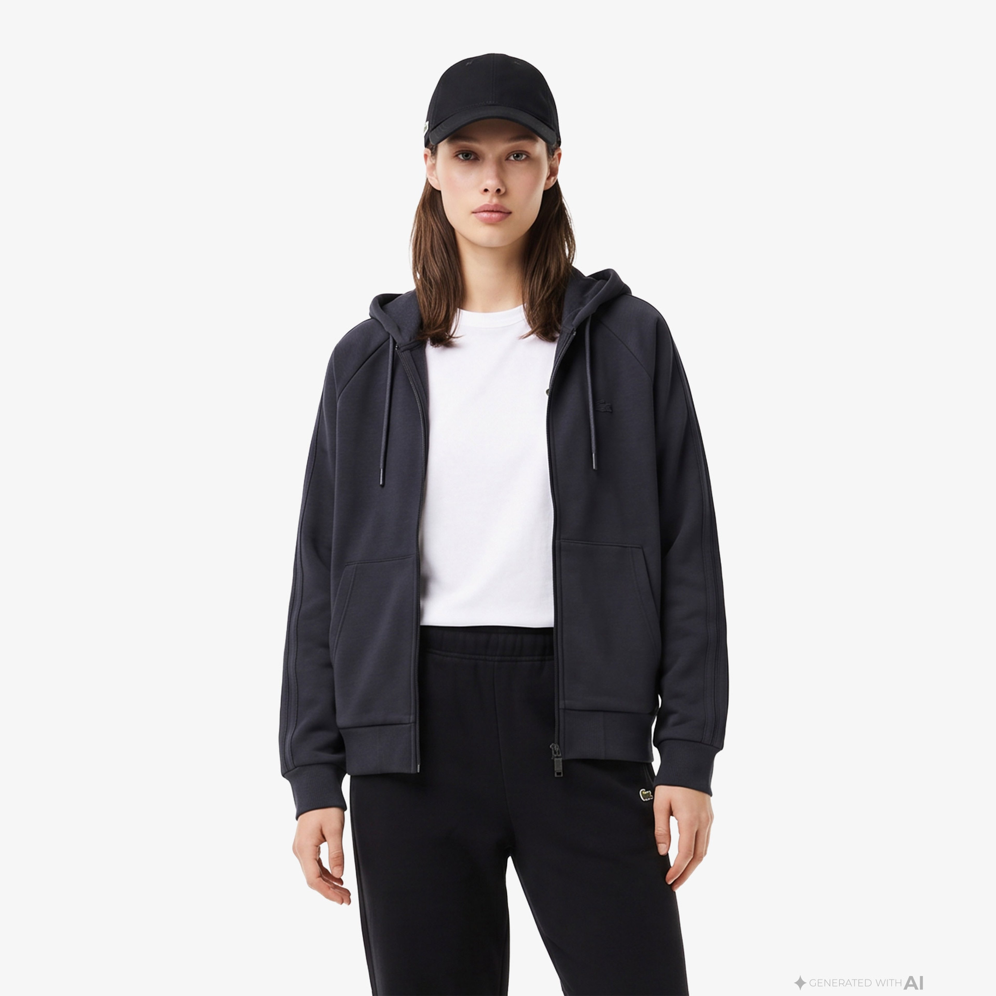 Kadın Relaxed Fit Kapüşonlu Koyu Gri Sweatshirt Kadın Relaxed Fit Kapüşonlu Koyu Gri Sweatshirt
