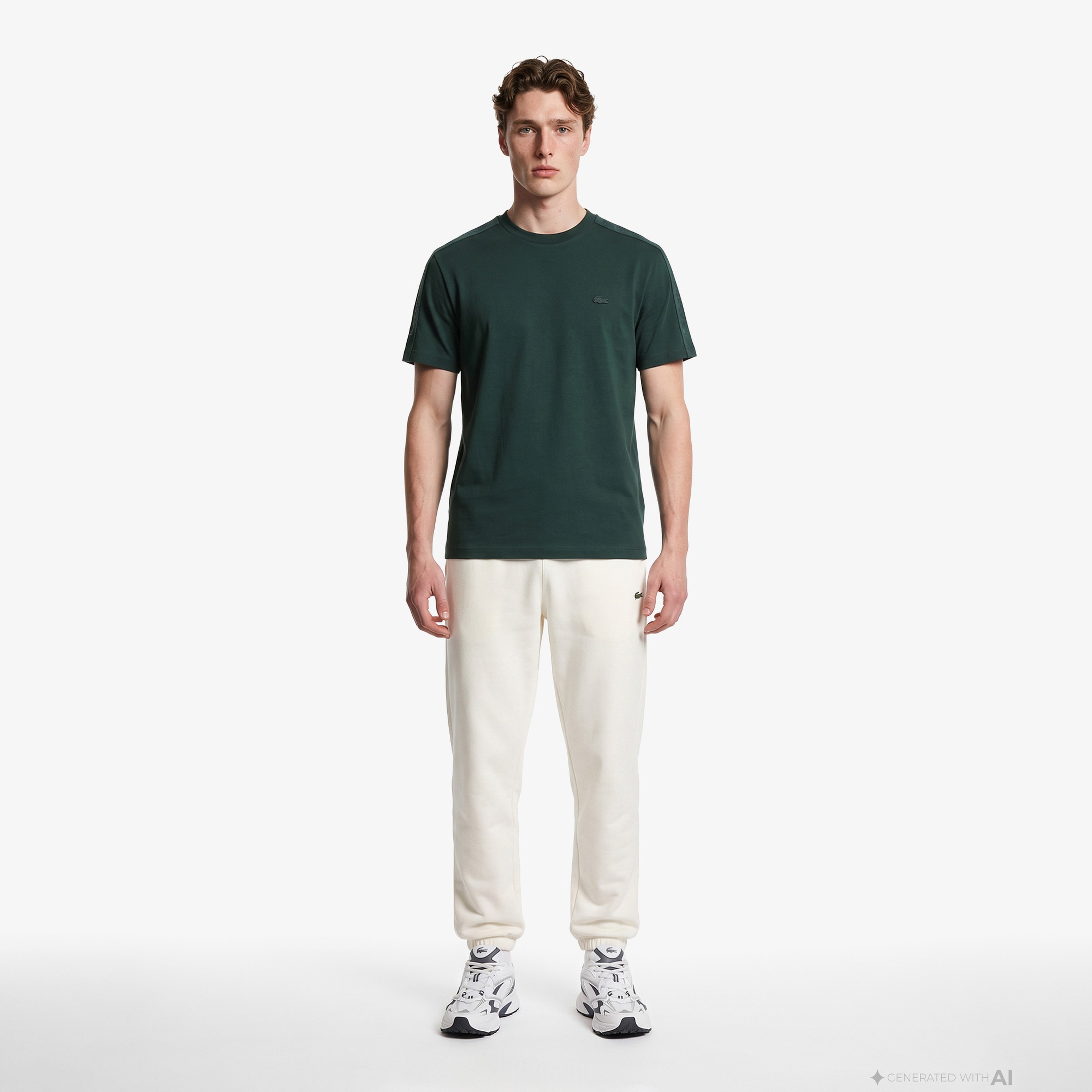Erkek Relaxed Fit Bisiklet Yaka Koyu Yeşil T-Shirt Erkek Relaxed Fit Bisiklet Yaka Koyu Yeşil T-Shirt