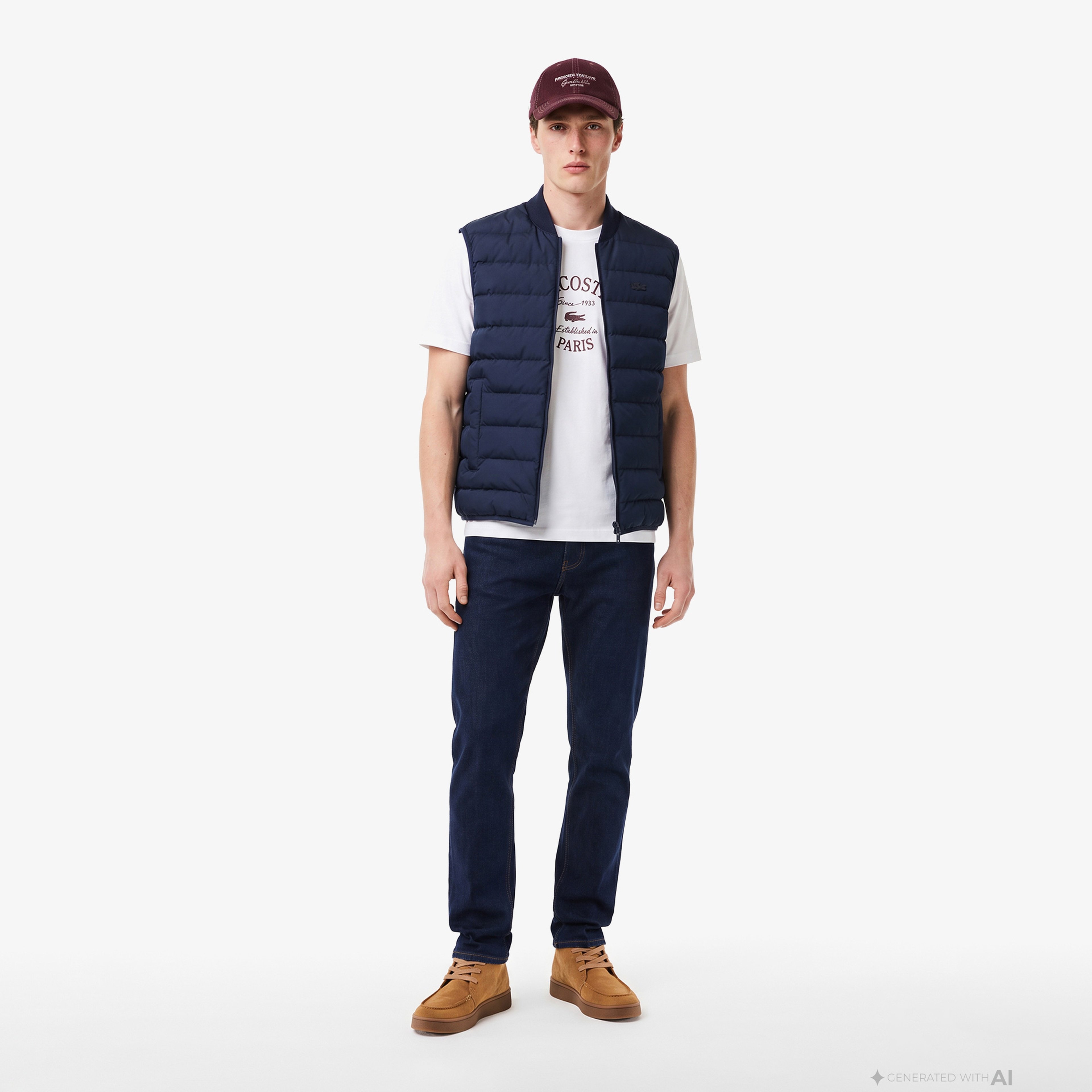 Erkek Regular Fit Kapüşonlu Lacivert Mont