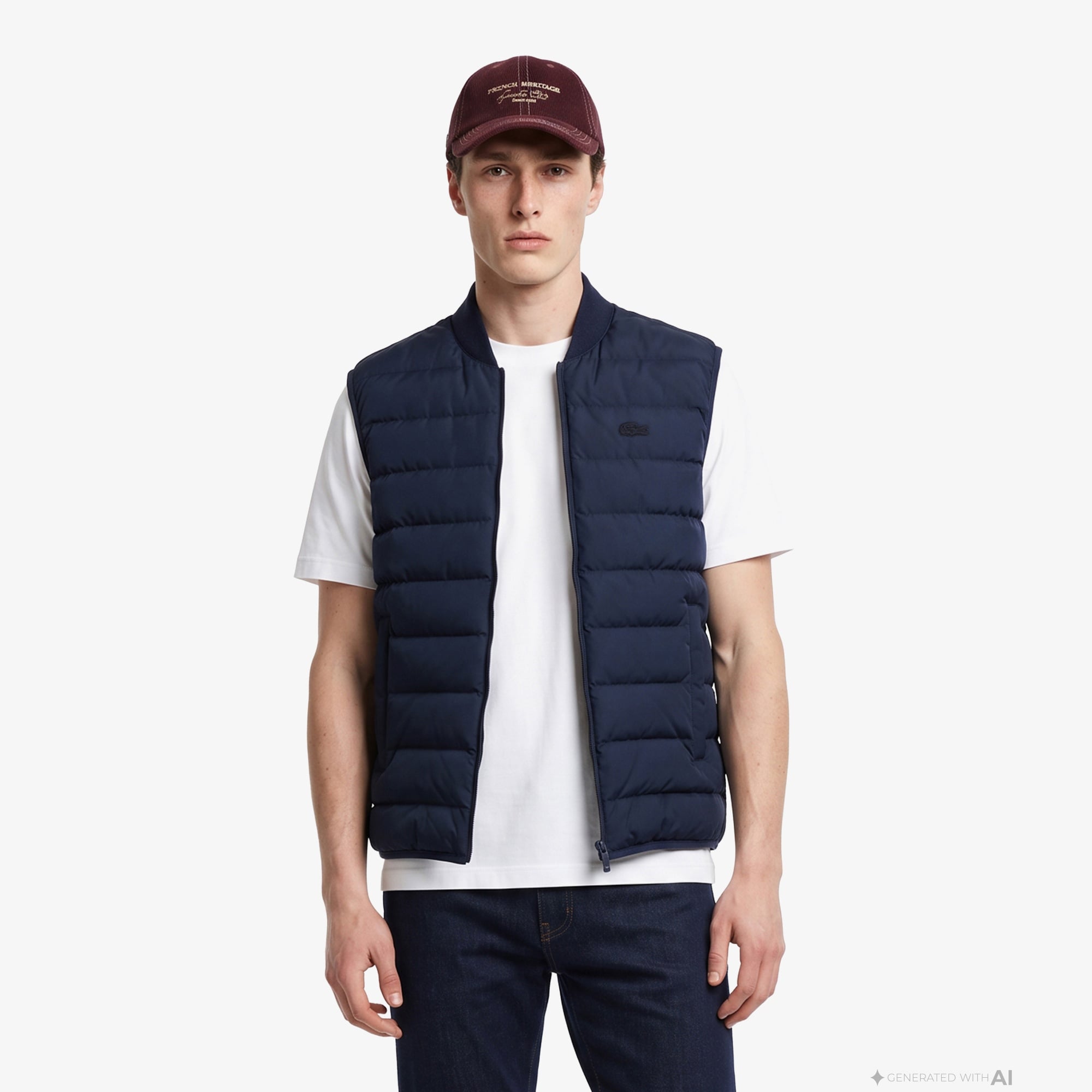 Erkek Regular Fit Kapüşonlu Lacivert Mont