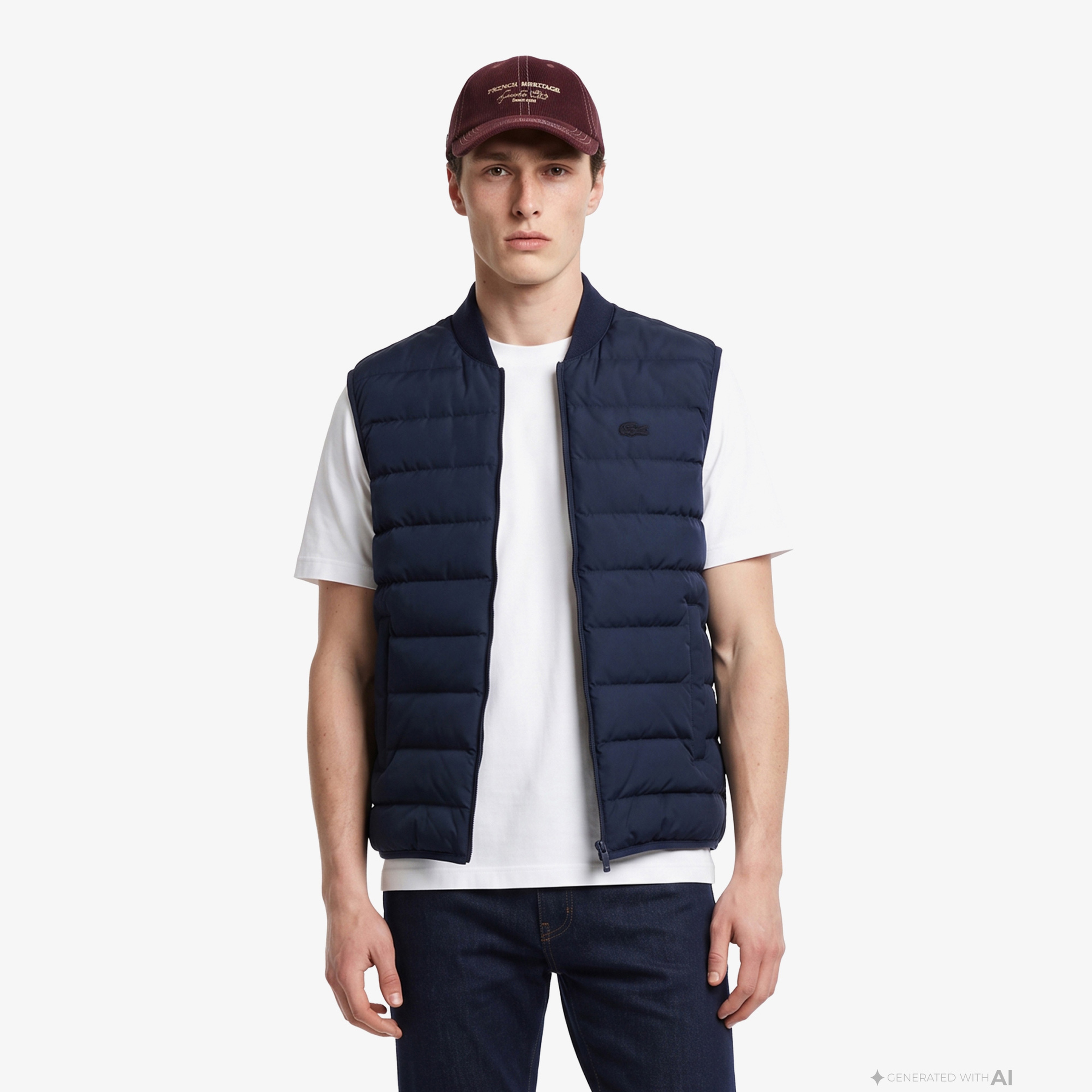 Erkek Regular Fit Kapüşonlu Lacivert Mont