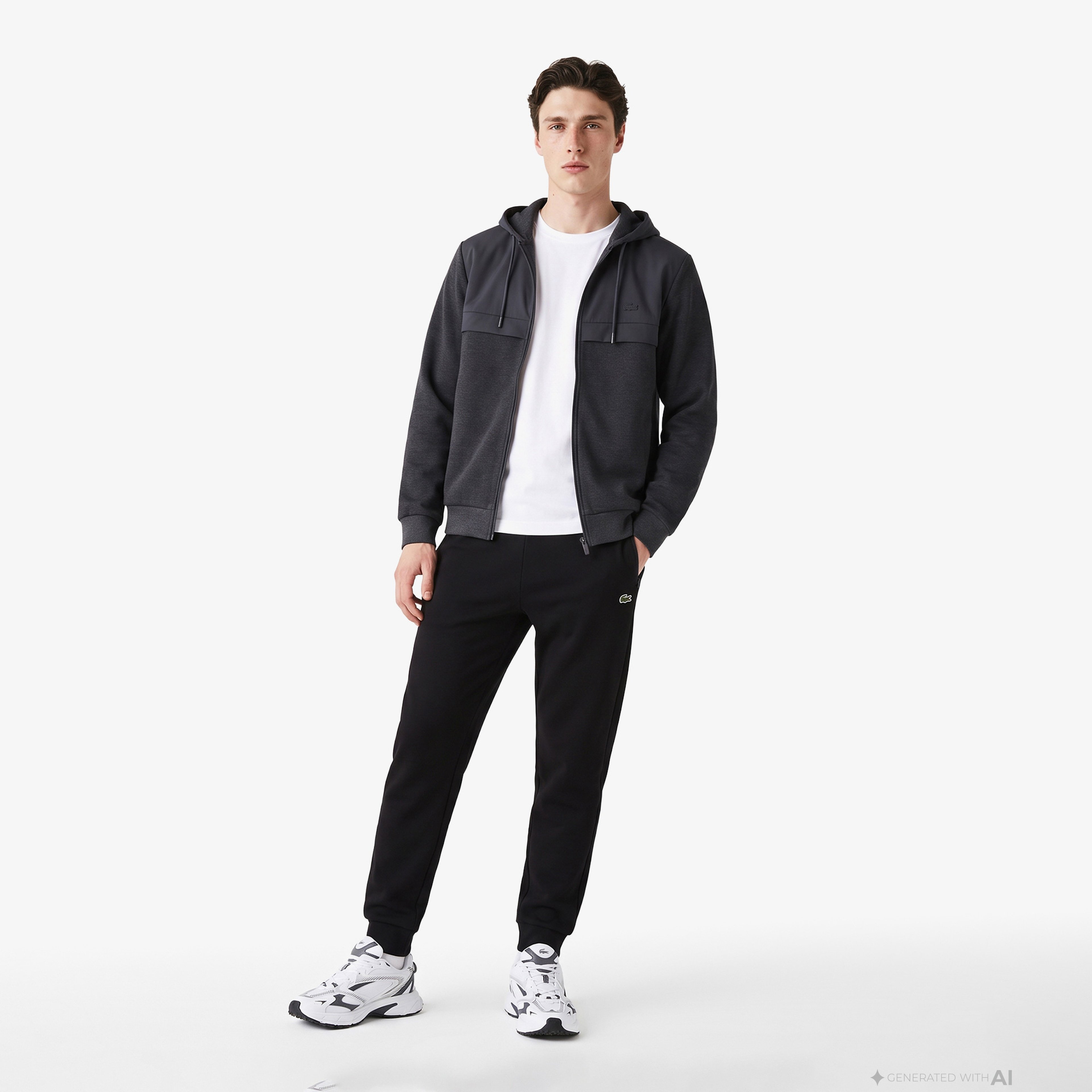 Erkek Regular Fit Kapüşonlu Koyu Gri Sweatshirt Erkek Regular Fit Kapüşonlu Koyu Gri Sweatshirt