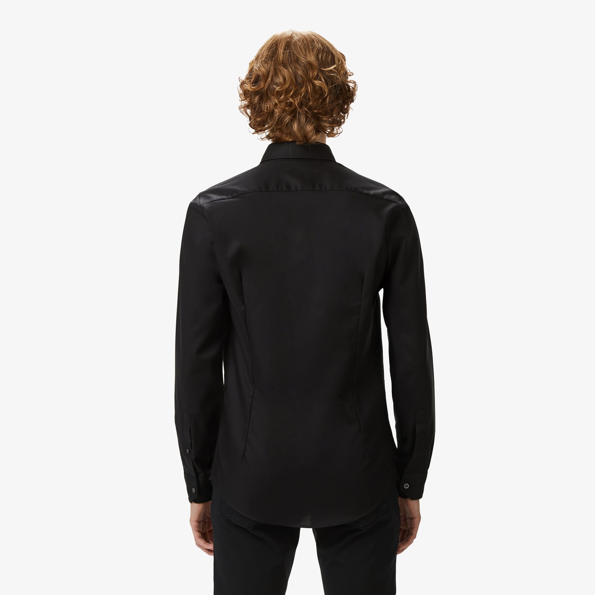 Erkek Slim Fit Siyah Gömlek