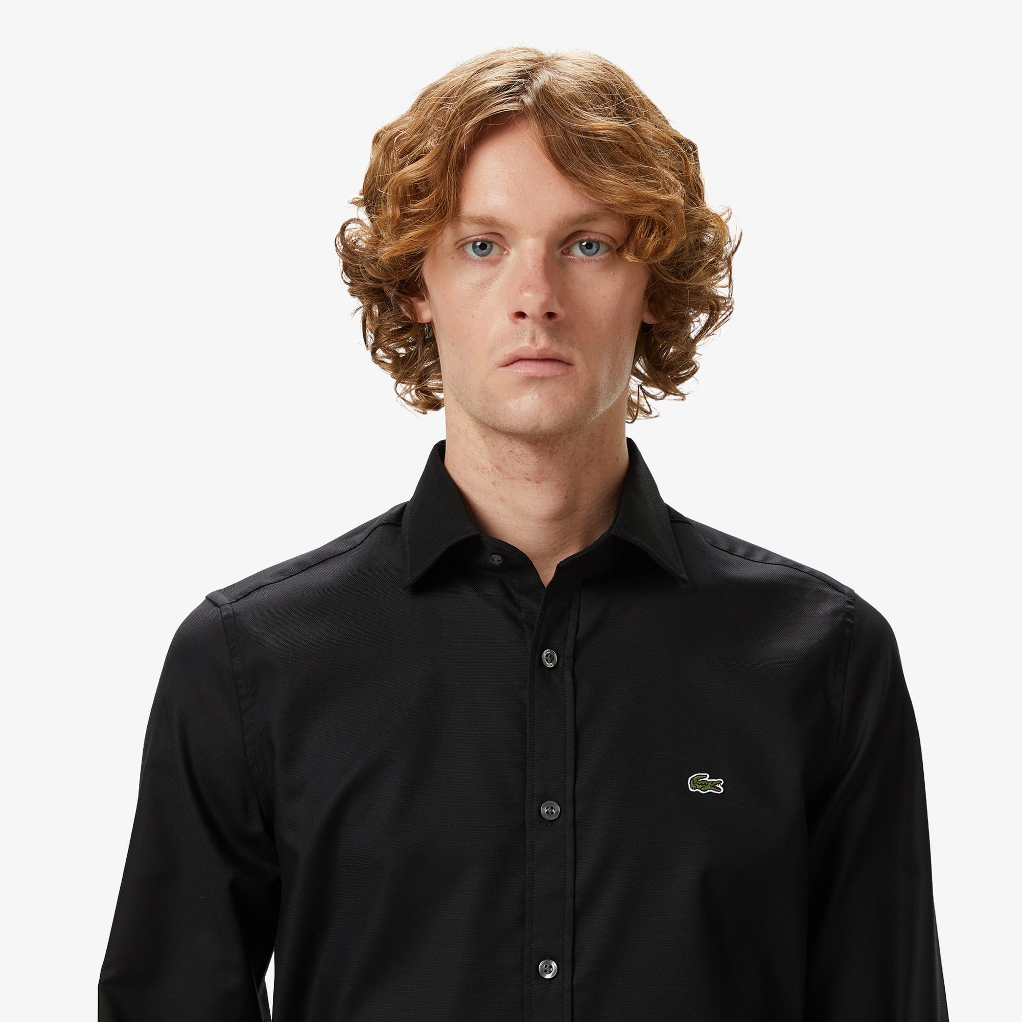 Erkek Slim Fit Siyah Gömlek