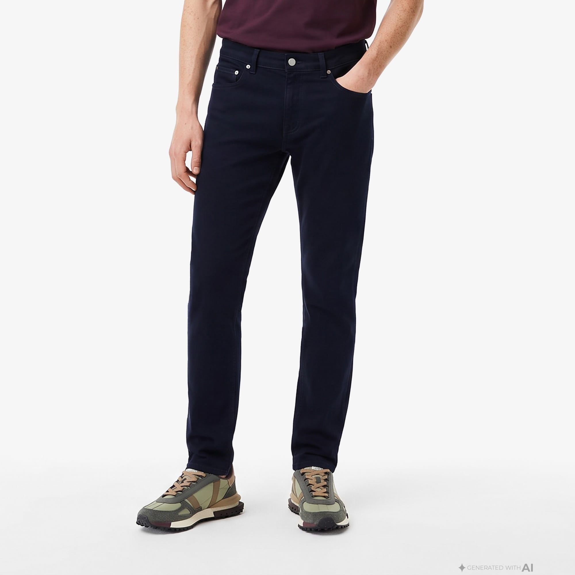 Erkek Slim Fit Lacivert Jean Pantolon